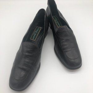 Cole Haan Women's Shoes Size 8.5 AA Black Leather Loafers Flats Made In Italy
